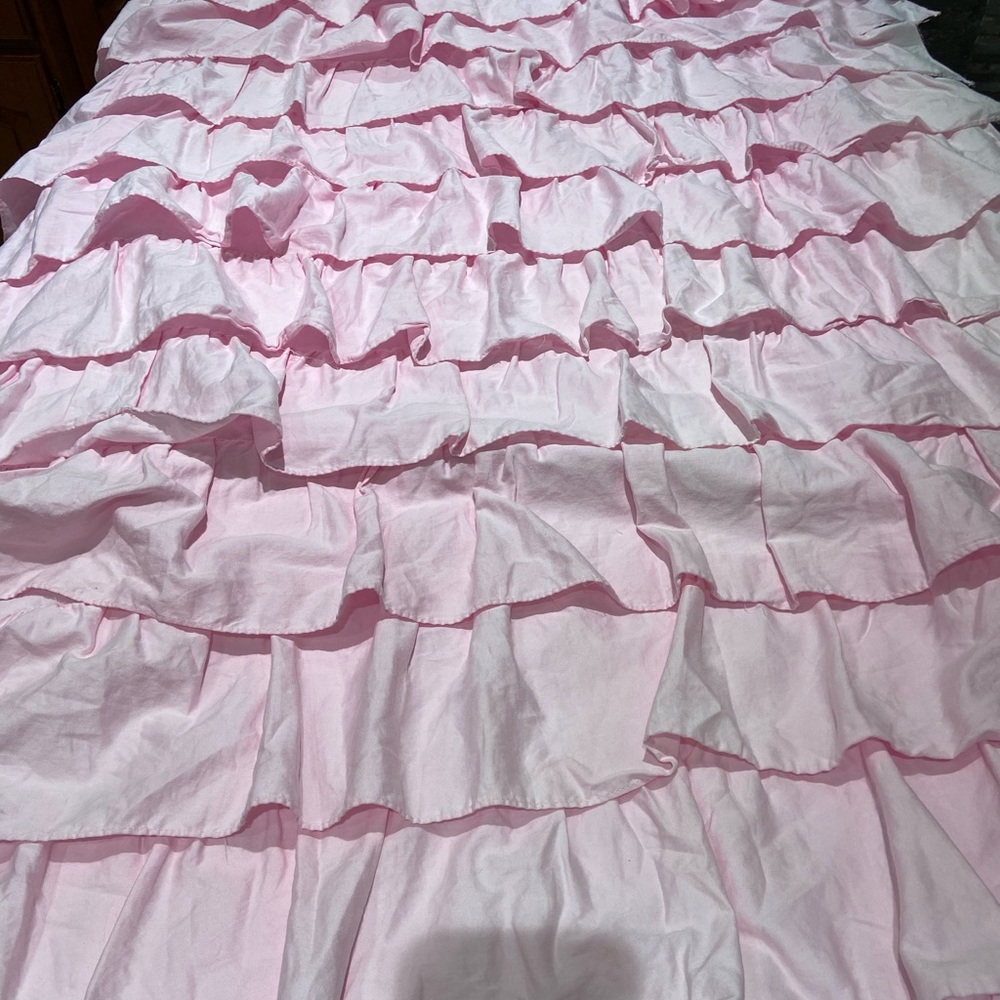 Pottery Barn ruffle curtains